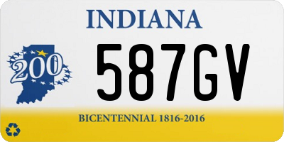 IN license plate 587GV