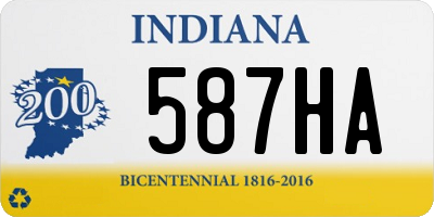 IN license plate 587HA
