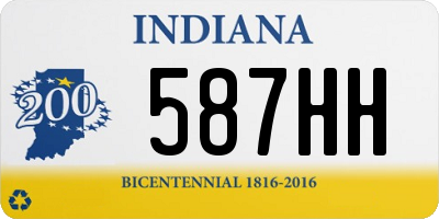 IN license plate 587HH