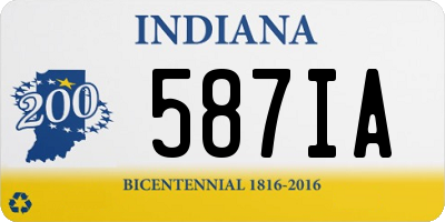 IN license plate 587IA