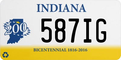 IN license plate 587IG