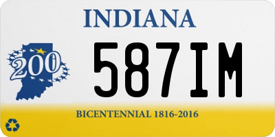 IN license plate 587IM