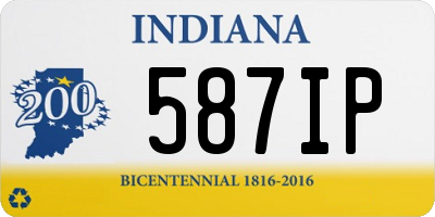 IN license plate 587IP