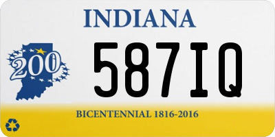 IN license plate 587IQ