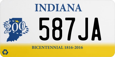 IN license plate 587JA