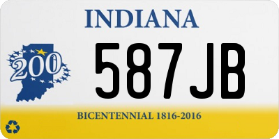 IN license plate 587JB