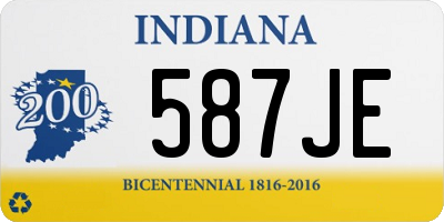 IN license plate 587JE