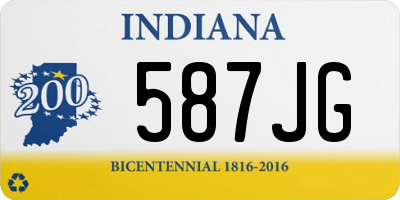 IN license plate 587JG