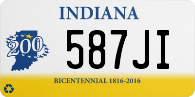 IN license plate 587JI