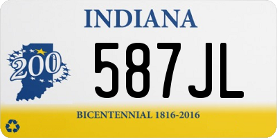 IN license plate 587JL