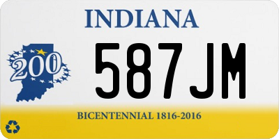 IN license plate 587JM