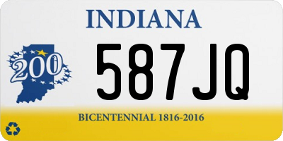 IN license plate 587JQ