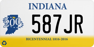 IN license plate 587JR