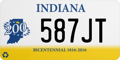 IN license plate 587JT