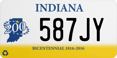 IN license plate 587JY