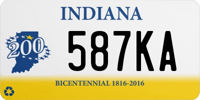 IN license plate 587KA