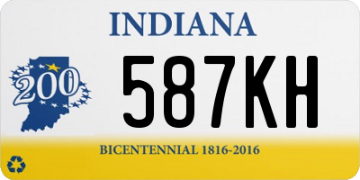 IN license plate 587KH