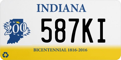 IN license plate 587KI