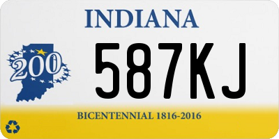 IN license plate 587KJ