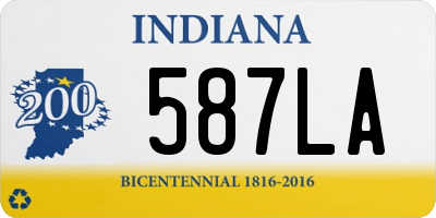 IN license plate 587LA