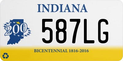 IN license plate 587LG