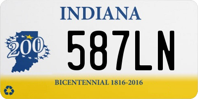 IN license plate 587LN