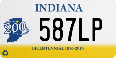 IN license plate 587LP