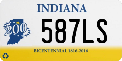 IN license plate 587LS