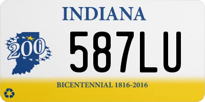 IN license plate 587LU