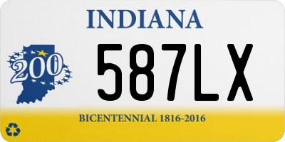 IN license plate 587LX