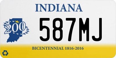 IN license plate 587MJ