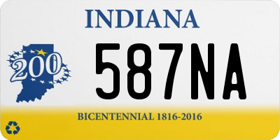 IN license plate 587NA