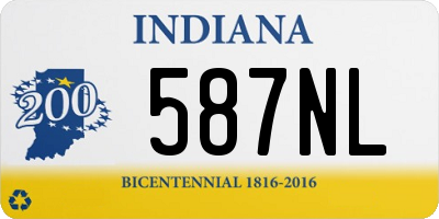 IN license plate 587NL