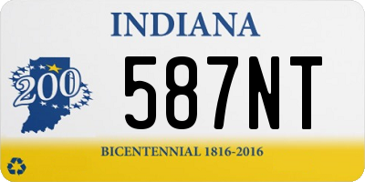 IN license plate 587NT