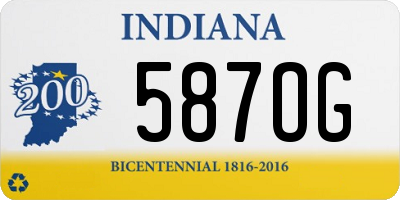 IN license plate 587OG