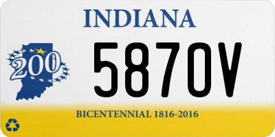 IN license plate 587OV