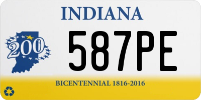 IN license plate 587PE