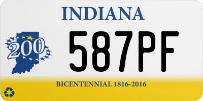 IN license plate 587PF