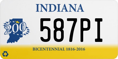 IN license plate 587PI