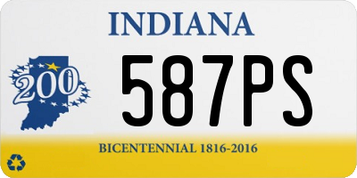 IN license plate 587PS