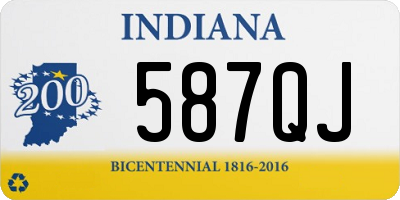 IN license plate 587QJ