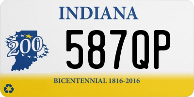 IN license plate 587QP