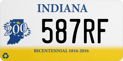 IN license plate 587RF