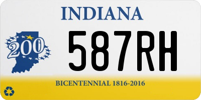 IN license plate 587RH