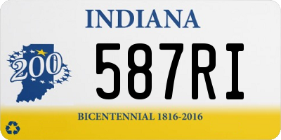 IN license plate 587RI