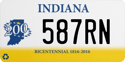 IN license plate 587RN