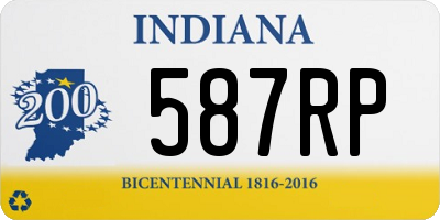 IN license plate 587RP