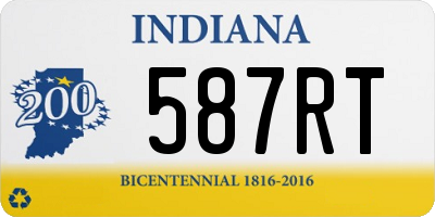 IN license plate 587RT