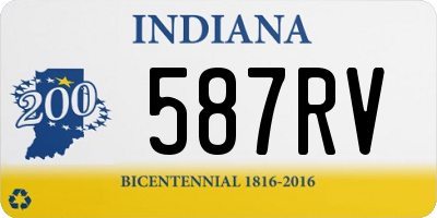 IN license plate 587RV