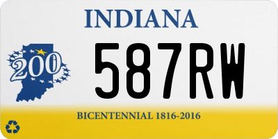 IN license plate 587RW